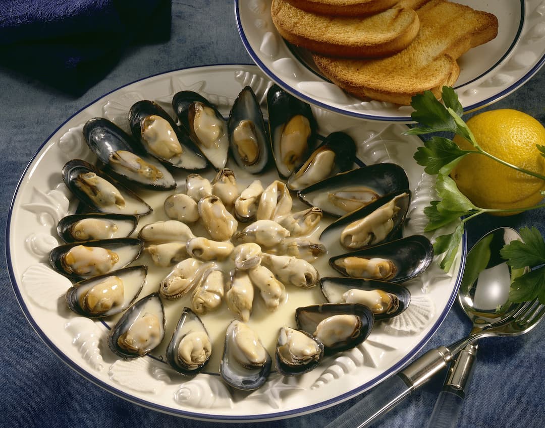 Moules à la crème et au cidre
