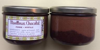 Moelleux au chocolat et fruits de saison 