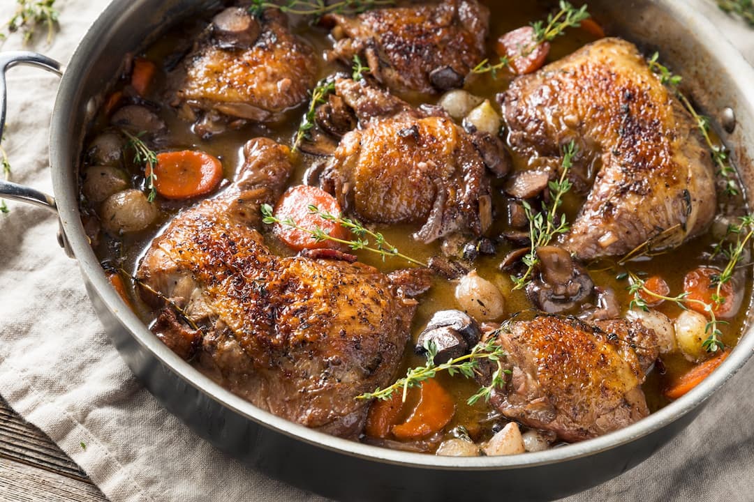 Coq au vin gris