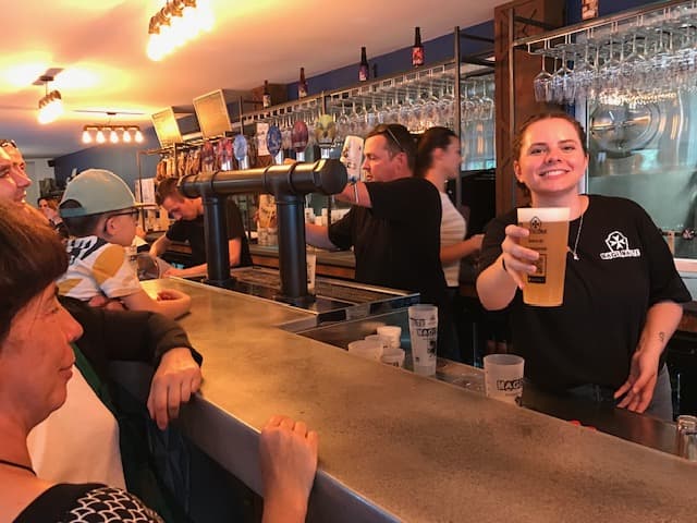Taproom de la brasserie Mage Malte